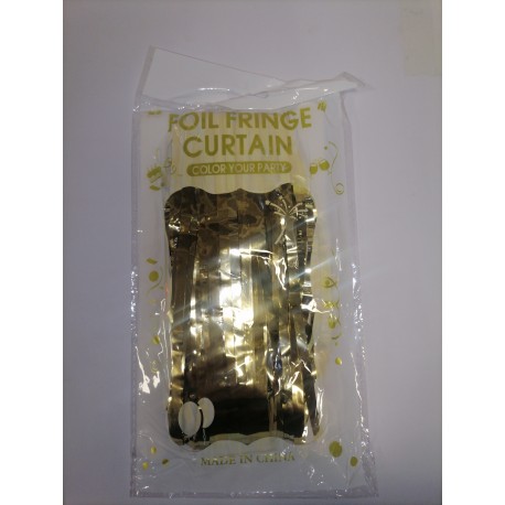 Cortina metalica dorado claro