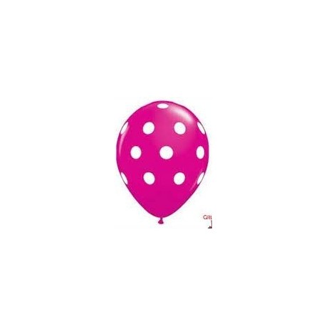 Globo Lunares Fucsia 25unds