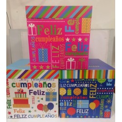 Caja de regalo feliz cumpleaños regalos 22x22cm