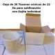 Embalaje Tazon Blanco Conico 12 Oz con Caja Individual 36 Unidades