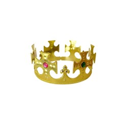 Corona plastica rey oro