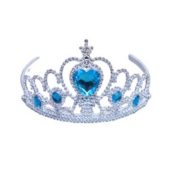 Corona Princesa Corazon c/piedra celeste X12