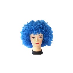 Peluca Afro Azul