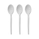 cuchara plastica Blanca, 50 unid