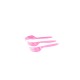 Tenedor Plastico Rosado X10 unid