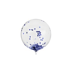 Globo Burbuja Confetti Azul
