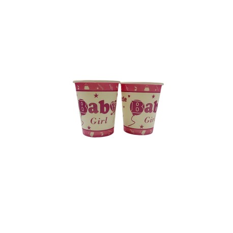 Vaso Baby shower rosado 10unds