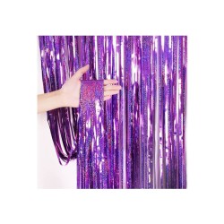 Cortina Tornasol Morado 2x1m