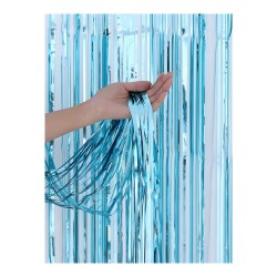 Cortina Metalica Celeste 2x1m