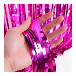 Cortina Metalica Fucsia 2x1m