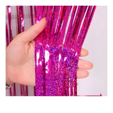 Cortinas Tornasol Fucsia