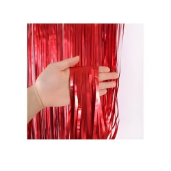 Cortina metalica mate roja 2x1m