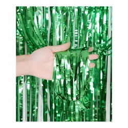 Cortina metalica mate verde 2x1m
