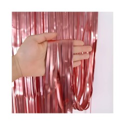 Cortina metalica mate rosada 2x1m
