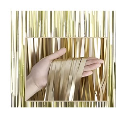 Cortina metalica mate dorada 2x1m