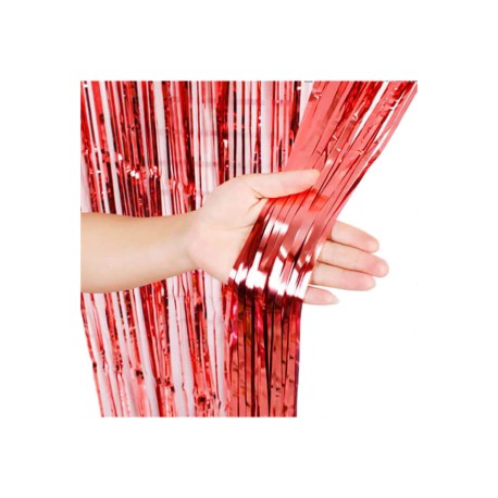 Cortina metalica roja