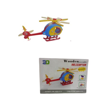 Helicoptero madera armable