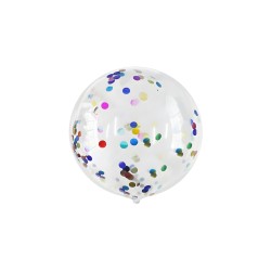 Globo Burbuja Confetti Multicolor 19pulg