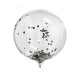 Globo Burbuja Confetti Plata 19pulg