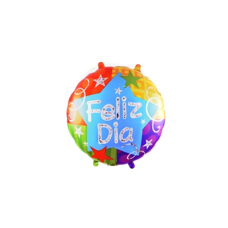 Globo metálico feliz día estrella celeste