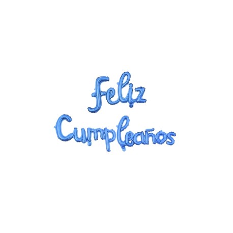 Globo Frase Feliz Cumpleaños Azul