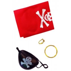 Set pirata bandana, aro parche