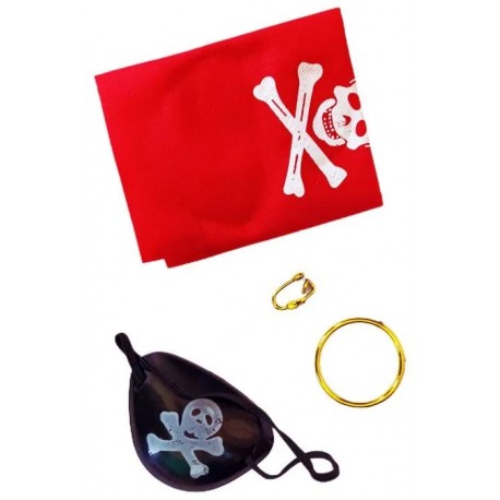 Set pirata bandana, aro parche