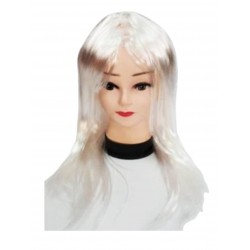 Peluca Larga Lisa Blanca