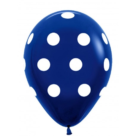 Globo Lunares Azul 25unds