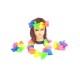Set Hawaiano fluor flor grande