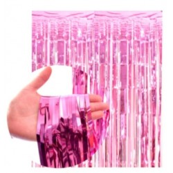 Cortina Metalica Rosado 2x1m