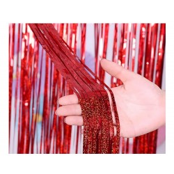 Cortina tornasol roja 2x1m